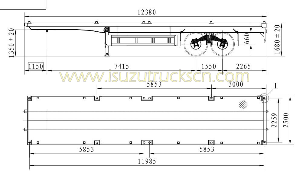 Bogie Flatbed Semi-trailer Bogie Flatbed Semi-trailer