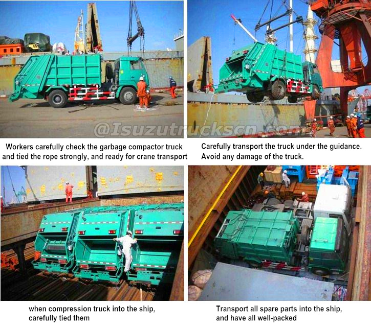 ISUZU garbage compactor vehicle for shipment ISUZU garbage compactor vehicle for shipment