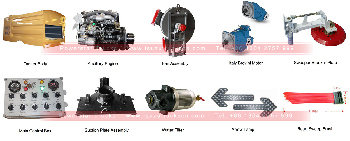 spare parts for Sanitation vacuum road sweeper truck Isuzu spare parts for Sanitation vacuum road sweeper truck Isuzu