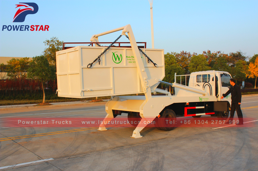 3tons 5tons side loader Isuzu swing arm container garbage truck 3tons 5tons side loader Isuzu swing arm container garbage truck