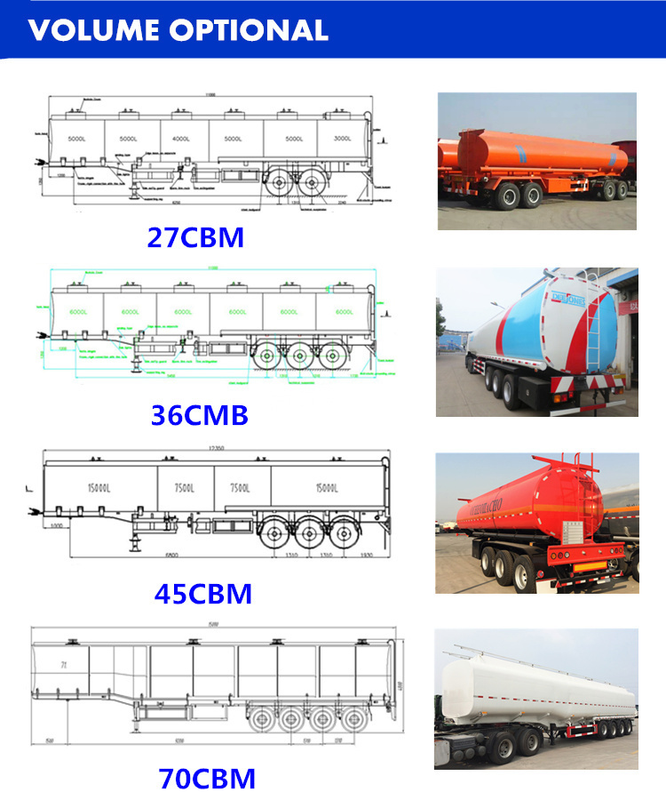 50,000L Oil tanker Transport trailer 50,000L Oil tanker Transport trailer