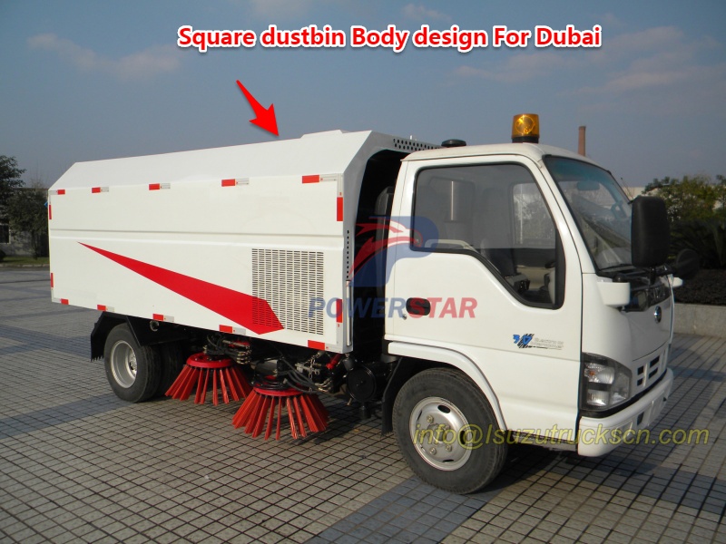 New square dustbin body for road sweeper truck pictures New square dustbin body for road sweeper truck pictures