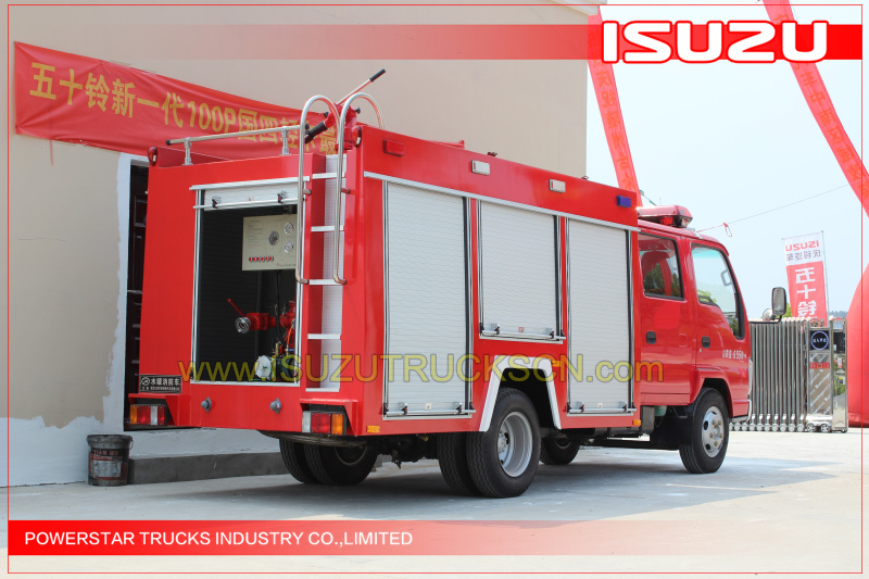 Customer made 2,000L water tanker fire truck Isuzu detail pictures