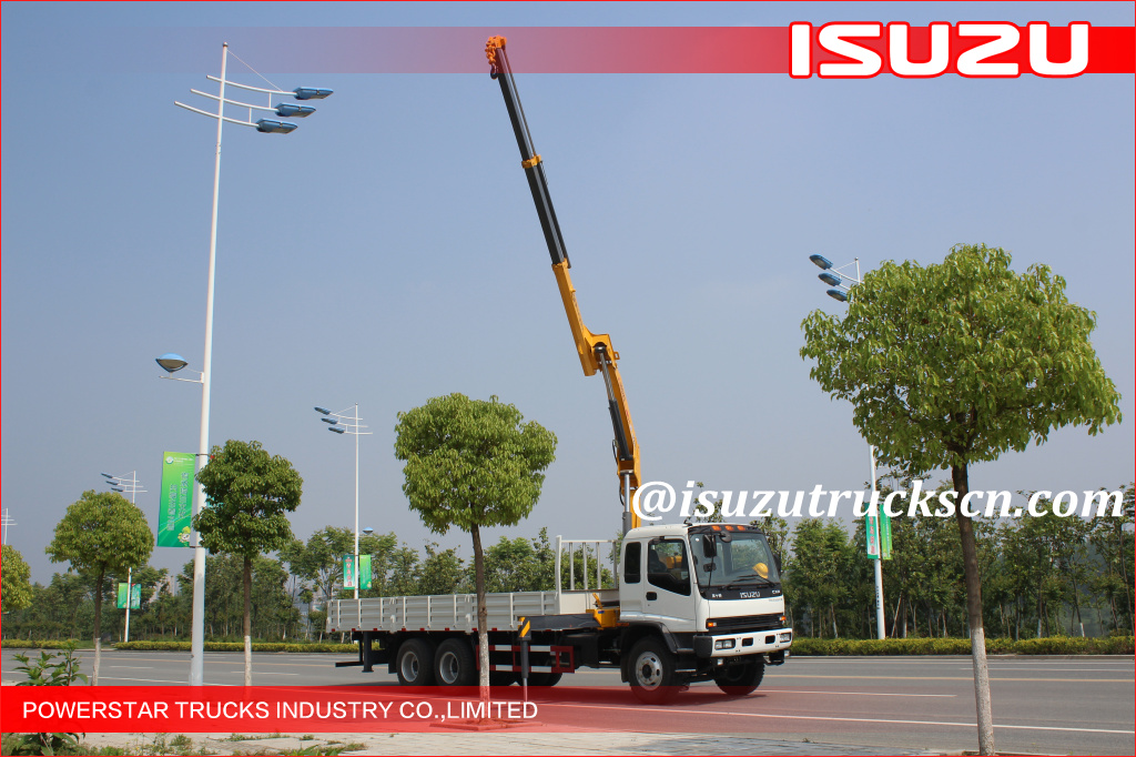  10 wheels Heavy Duty Isuzu Knuckle Boom Truck Crane, ISUZU Crane trucks