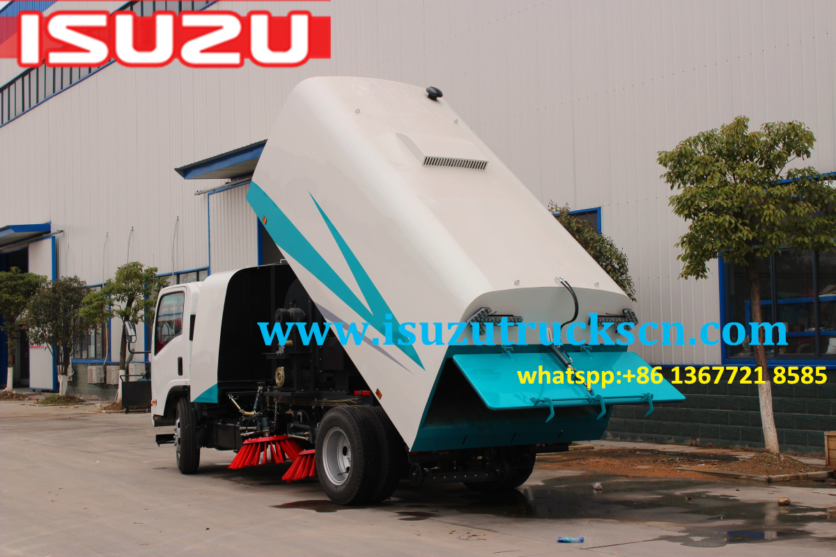 Myanmar 8cbm ISUZU NPR ELF Road Sweeper trucks sweeper master