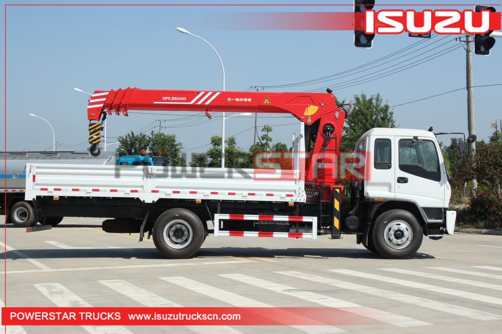Philippines Custom Isuzu FTR Cargo Truck with Palfinger Telescopic Crane for sale Philippines Custom Isuzu FTR Cargo Truck with Palfinger Telescopic Crane for sale