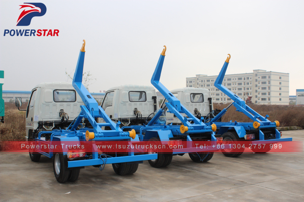 FOTON forland mini hook lift garbage truck for Caribbean sea area customers FOTON forland mini hook lift garbage truck for Caribbean sea area customers