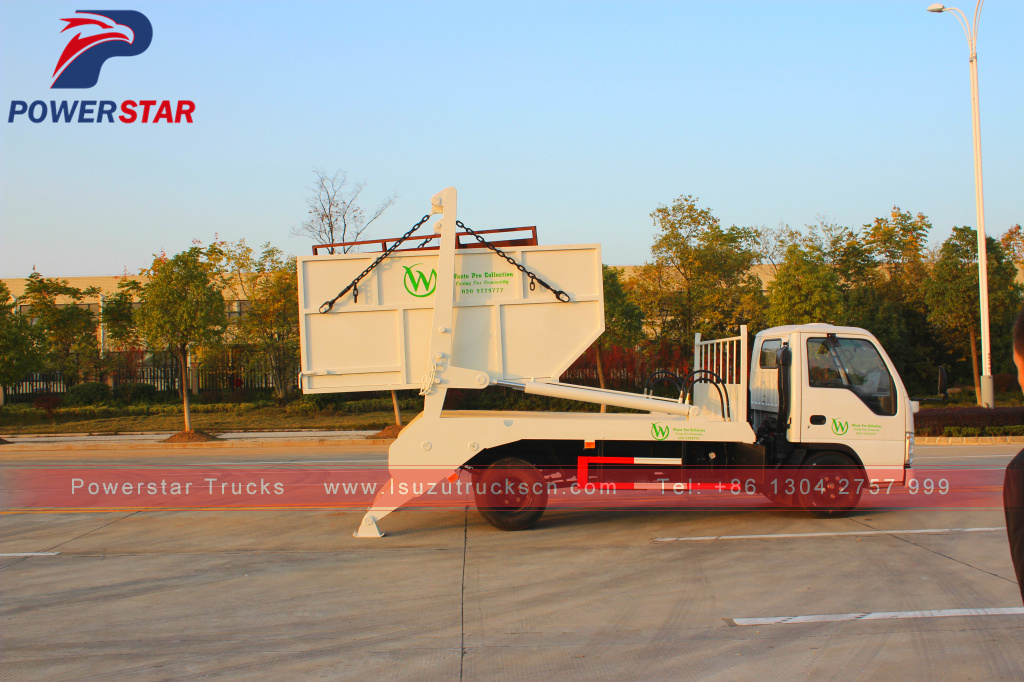 3tons 5tons side loader Isuzu swing arm container garbage truck 3tons 5tons side loader Isuzu swing arm container garbage truck
