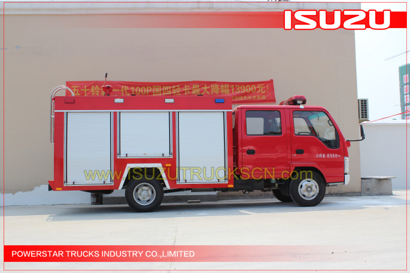 Customer made 2,000L water tanker fire truck Isuzu detail pictures