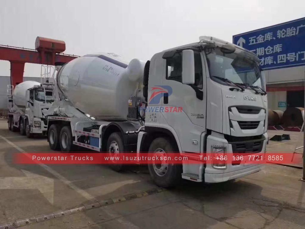 Isuzu GIGA 8x4 12 wheelers concrete drum mixer trucks for sale Isuzu GIGA 8x4 12 wheelers concrete drum mixer trucks for sale