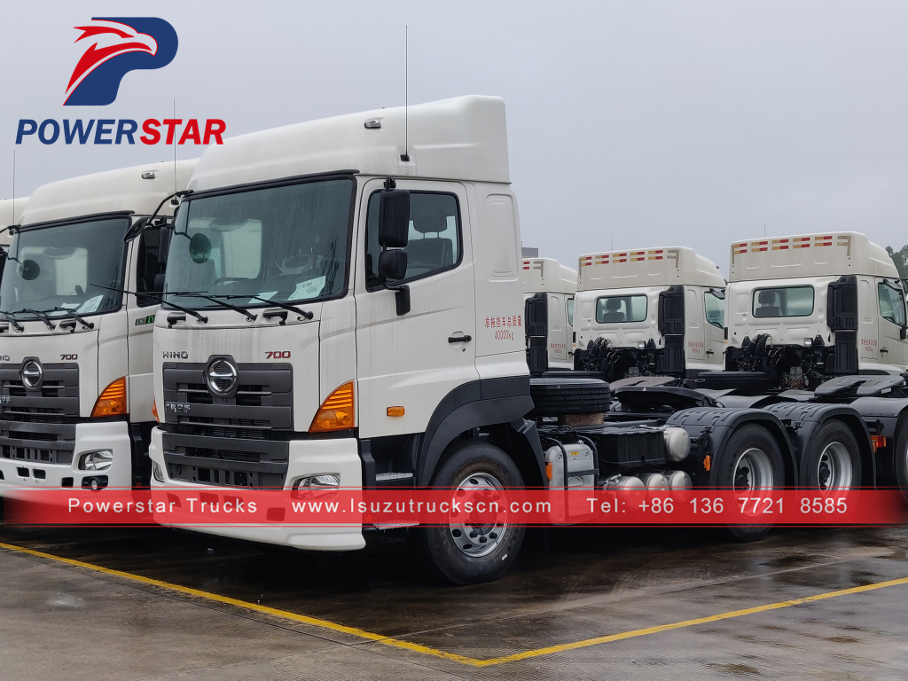 Myanmar market Japan HINO700 6x4 trailer haulage tractor truck for sale Myanmar market Japan HINO700 6x4 trailer haulage tractor truck for sale