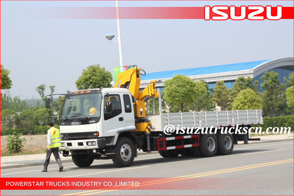  10 wheels Heavy Duty Isuzu Knuckle Boom Truck Crane, ISUZU Crane trucks