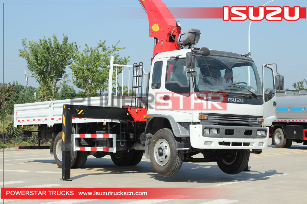 Philippines Custom Isuzu FTR Cargo Truck with Palfinger Telescopic Crane for sale