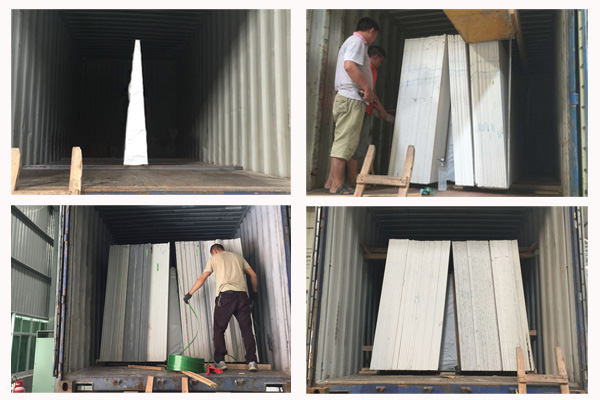 A-frame packing for quartz slabs 