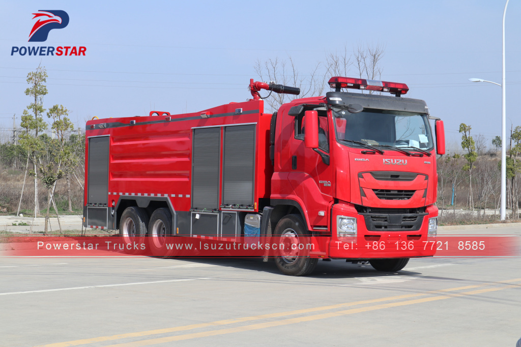 Japan ISUZU GIGA Firefighting Water FoamDry Powder Monitor Fire Truck for sale