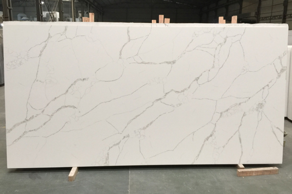 Jumbo size calacatta marble color quartz