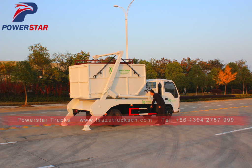 3tons 5tons side loader Isuzu swing arm container garbage truck 3tons 5tons side loader Isuzu swing arm container garbage truck