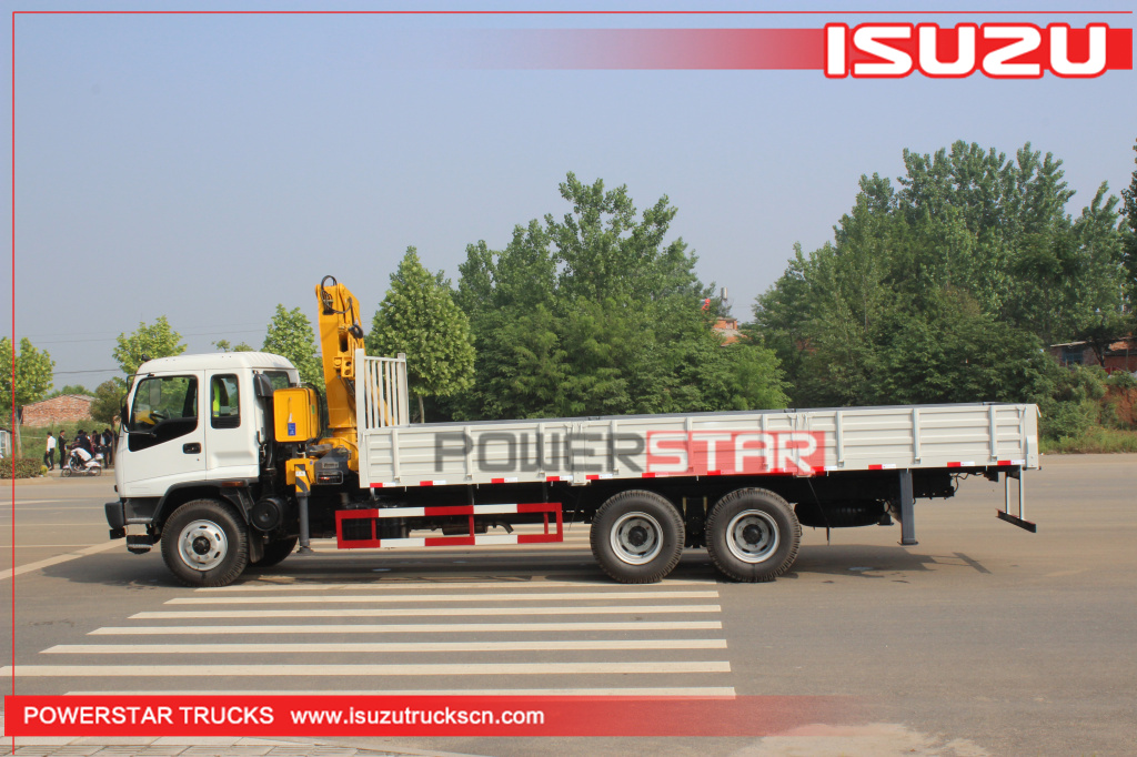 Custom Isuzu FVZ heavy duty Cargo truck with folding boom crane for sale Custom Isuzu FVZ heavy duty Cargo truck with folding boom crane for sale