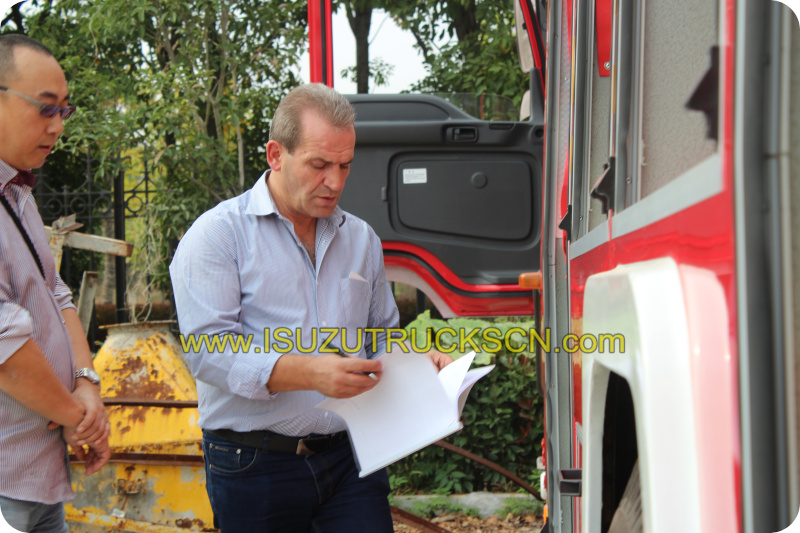 Water Fire Truck Isuzu (2,000L) performance testing