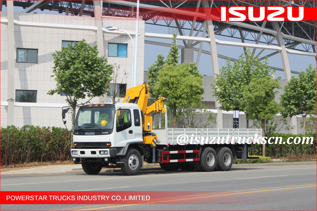  10 wheels Heavy Duty Isuzu Knuckle Boom Truck Crane, ISUZU Crane trucks