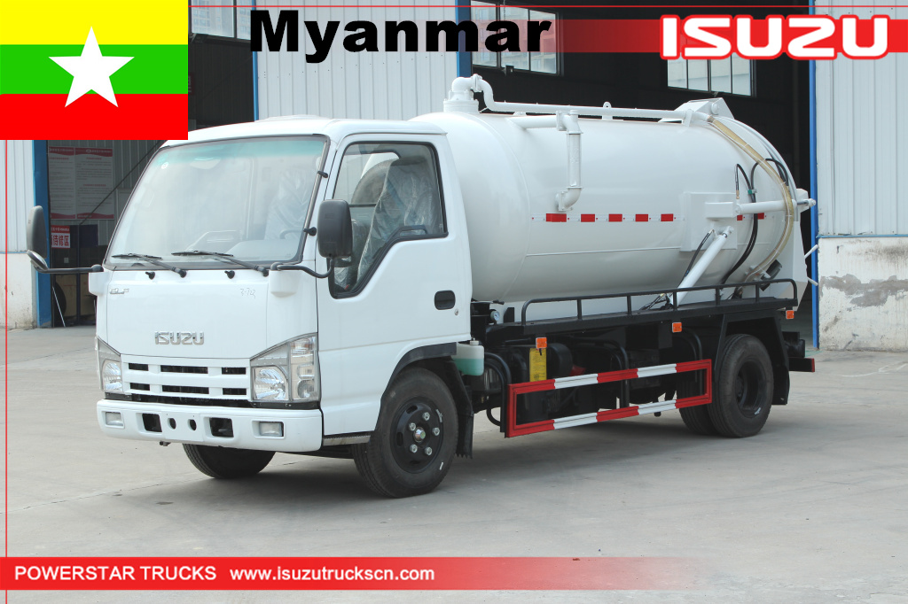 Myanmar Sewage vacuum truck Isuzu Vacuum cleaning truck Myanmar Sewage vacuum truck Isuzu Vacuum cleaning truck