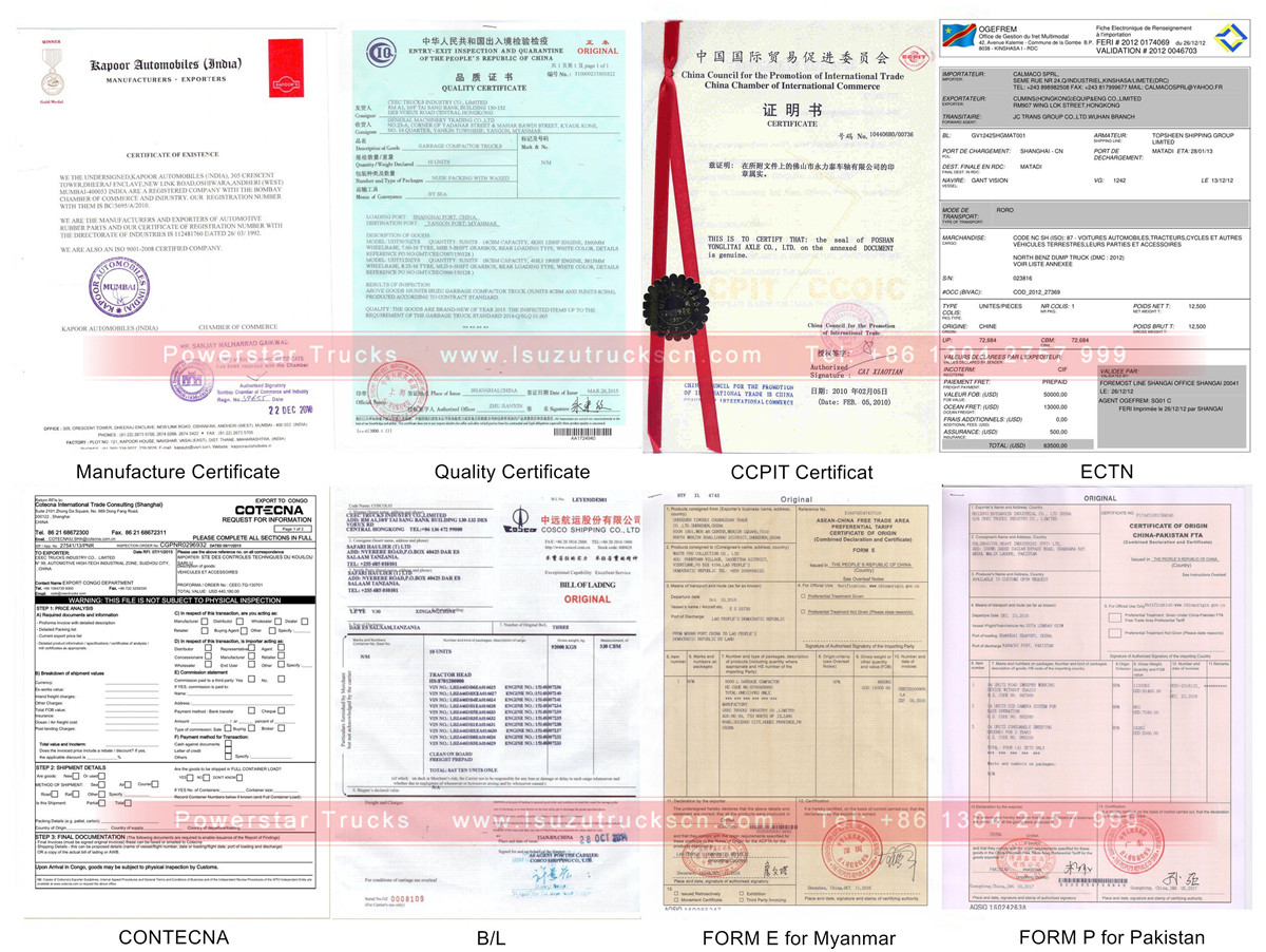 export documents for road sweeper trucks export documents for road sweeper trucks