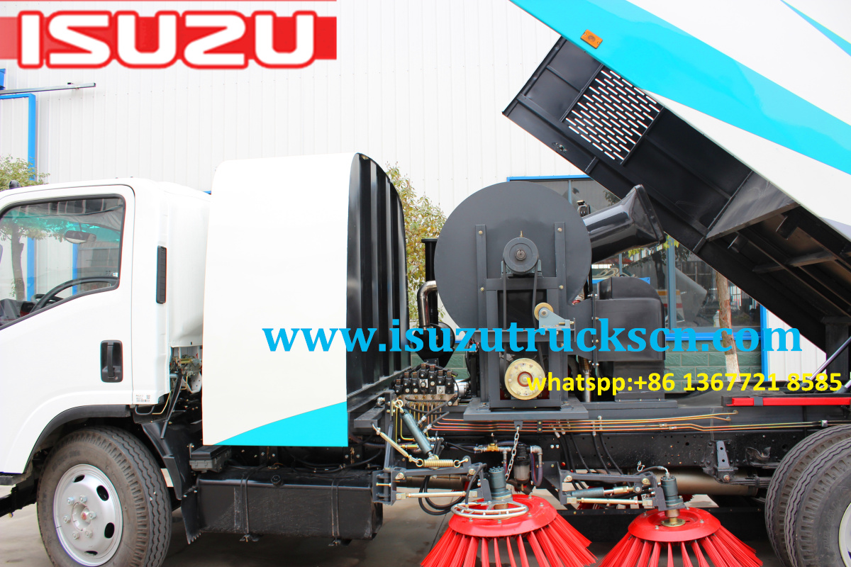 Myanmar 8cbm ISUZU NPR ELF Road Sweeper trucks sweeper master