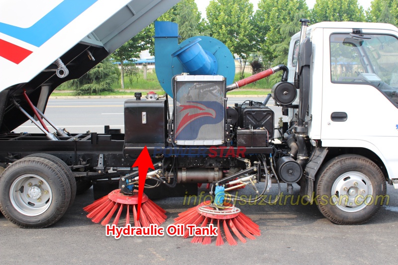 Hydraulic oil tank for road sweeper kit super structure