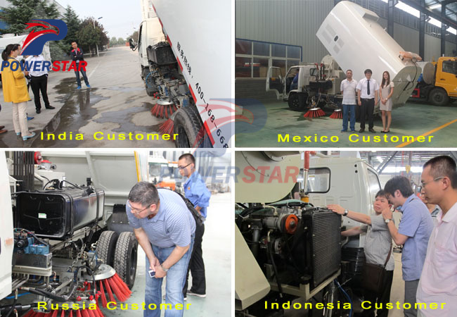 customer inspection the road street sweeper truck customer inspection the road street sweeper truck