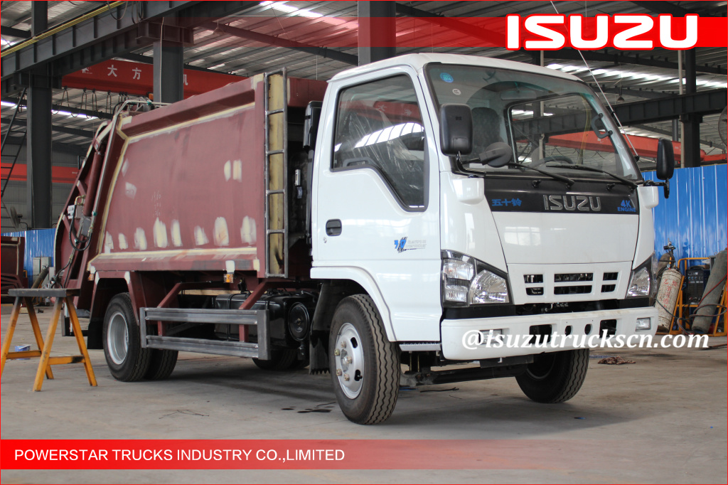 3tons ISUZU Rubbish Compressed Truck with 4KH1 engine