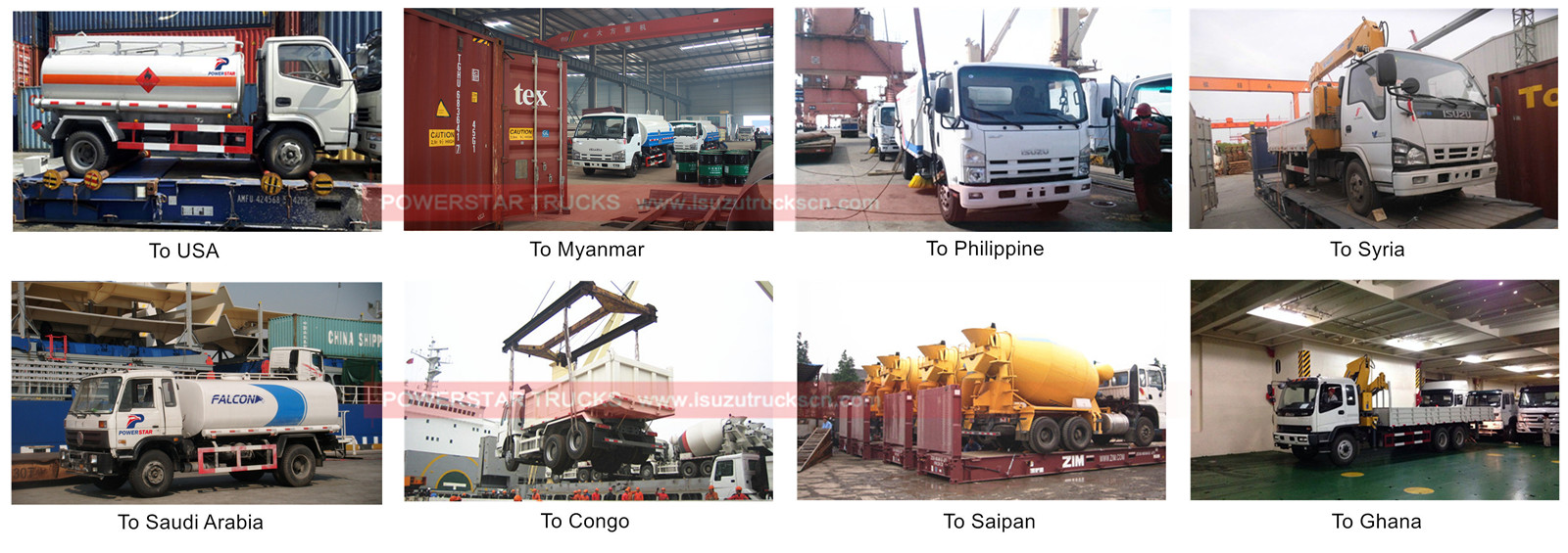 Isuzu water tanker trucks for shipping to Myanmar Isuzu water tanker trucks for shipping to Myanmar