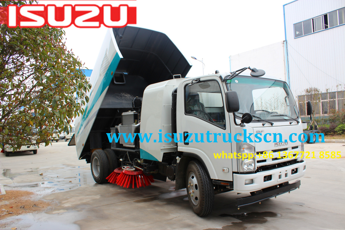 Myanmar 8cbm ISUZU NPR ELF Road Sweeper trucks sweeper master