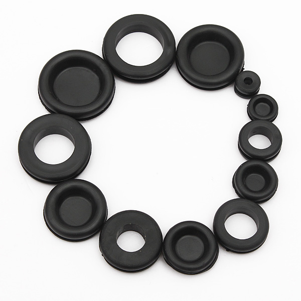 Rubber grommet for sheet metal