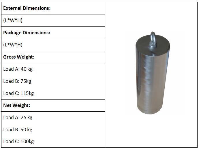 Static strength test weight