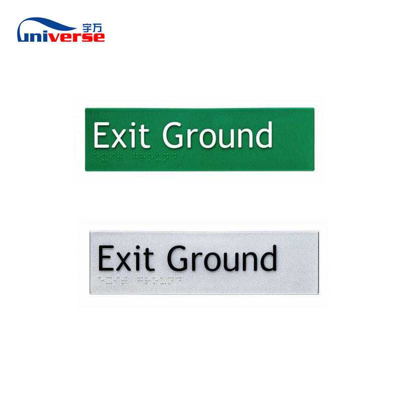 Exit Level Braille Sign