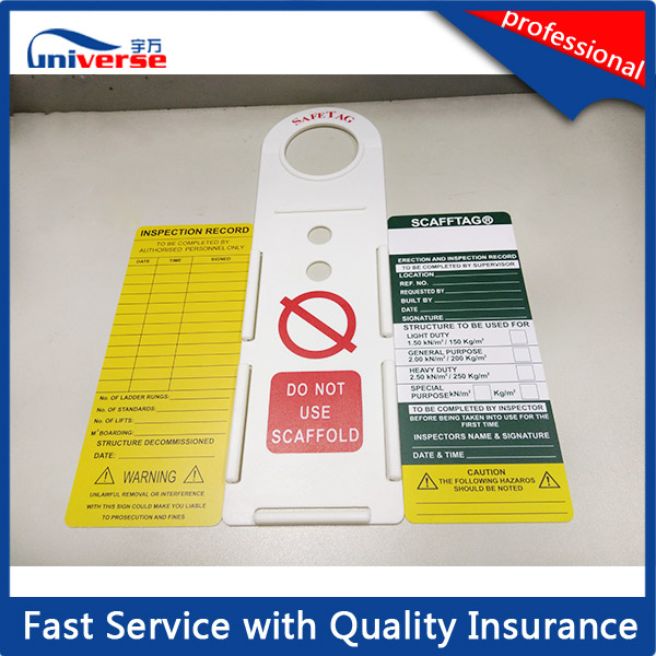 Safety scaffolding tag Safety scaffolding tag