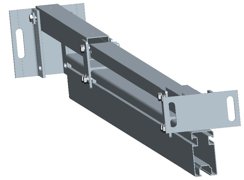aluminum ground mounting structure pre-assembled support