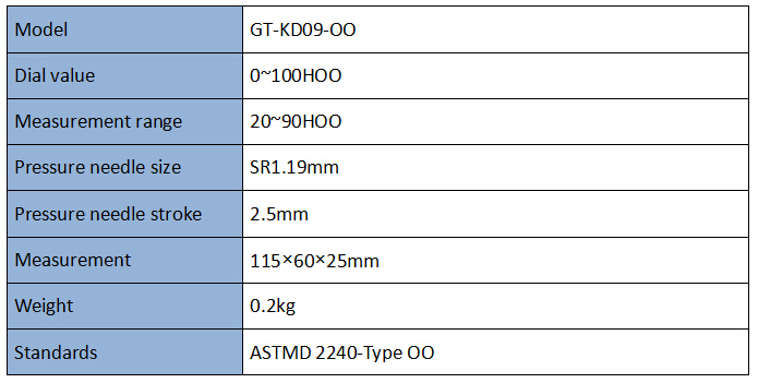 Shore OO Hardness Tester for rubber