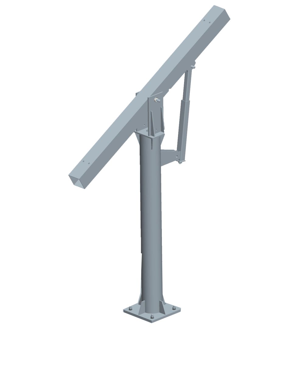 Adjustable tube with beam for solar pv ground mounting system 