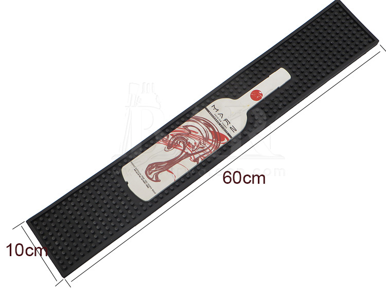 Bottle Shape Logo PVC Bar Runner Bottle Shape Logo PVC Bar Runner