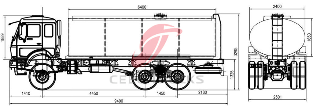 Beiben 2538 AWD Water Tanker Truck introduction