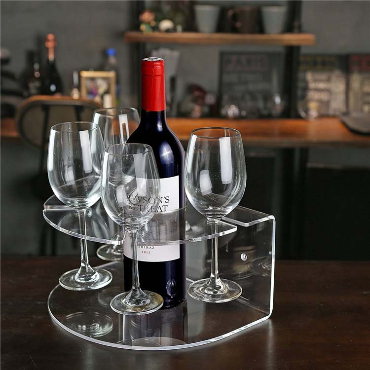 Acrylic wine bottle holder