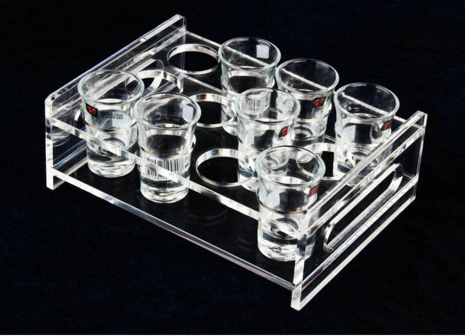 Plastic trays wine glass holder