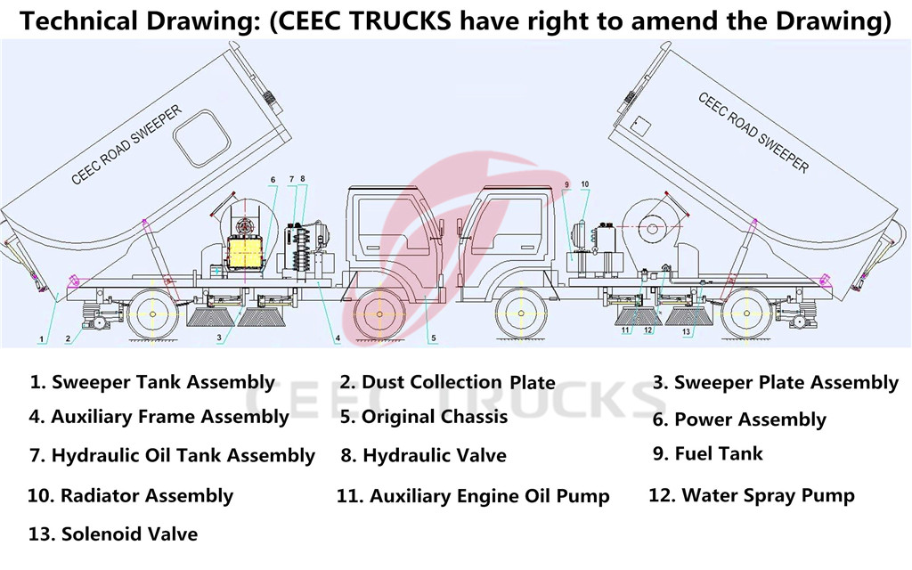 ISUZU 4 CBM road sweeper truck