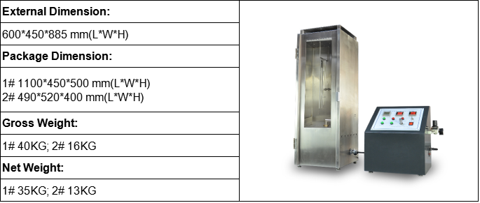 Vertical Flammability Chamber