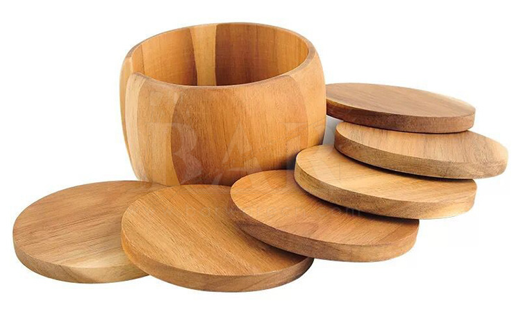 6 Pieces Bamboo Coasters