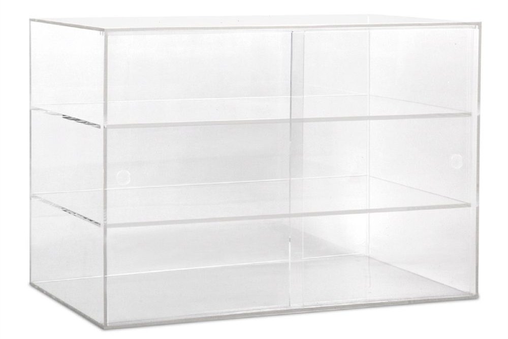 Large acrylic display cabinets