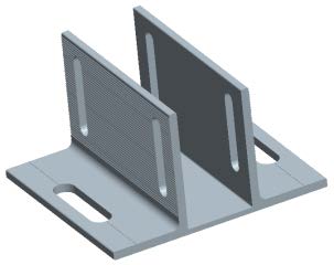 Rear U base for aluminum ground mounting structure