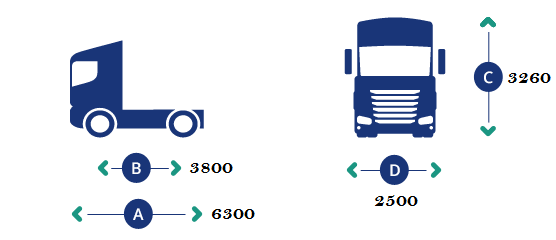 Beiben 1927 tractor trucks drawing dimension