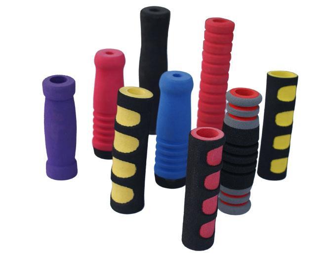 Rubber grip dumbbell handles